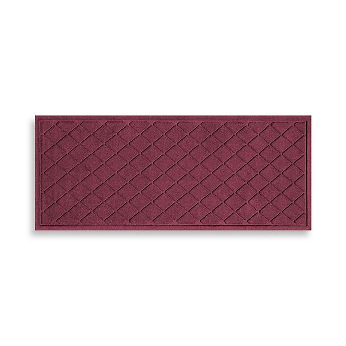 slide 1 of 4, Weather Guard Argyle Door Mat - Bordeaux, 22 in x 60 in