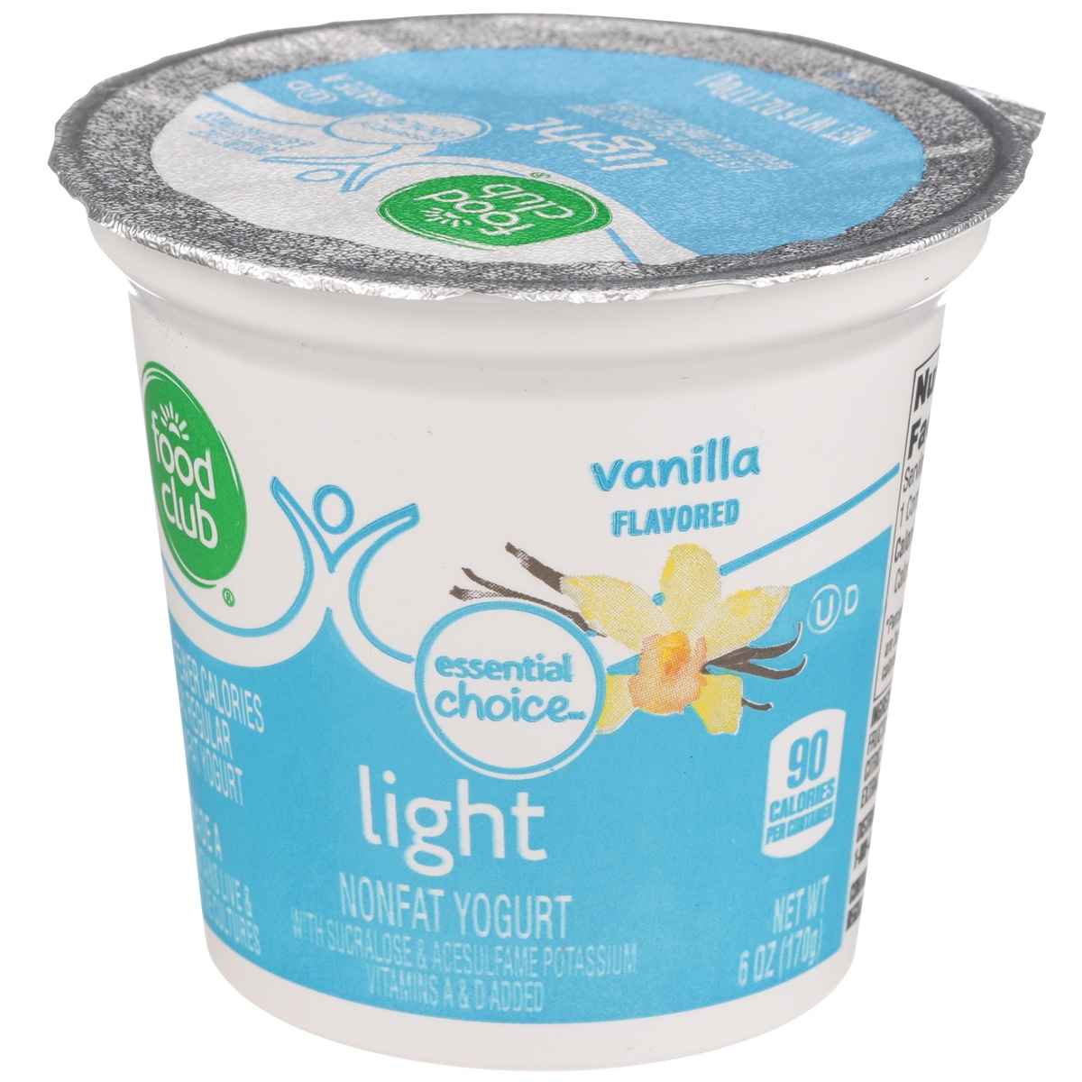 slide 3 of 10, Food Club Vanilla Light Nonfat Yogurt, 6 oz