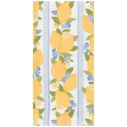 ROOM & RETREAT Mcs Spring Lemon Floral Stripe Dual Kitchen Towel, 16 In X 26 In