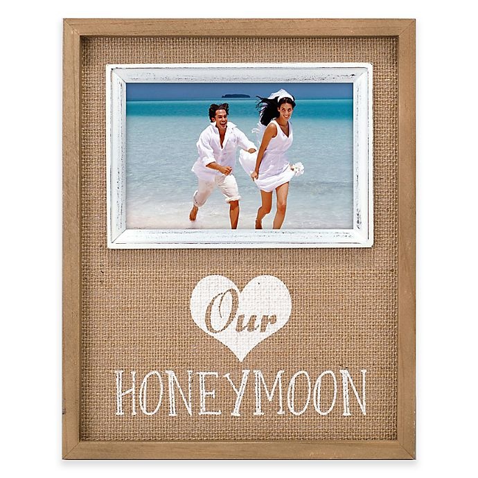 slide 1 of 1, Malden 4x6 Honeymoon Frame - Burlap, 1 ct