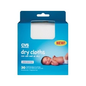 slide 1 of 1, CVS Health Unscented Dry Cloths, 30 ct