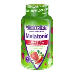 vitafusion Melatonin Max Strength Strawberry Flavor Gummies