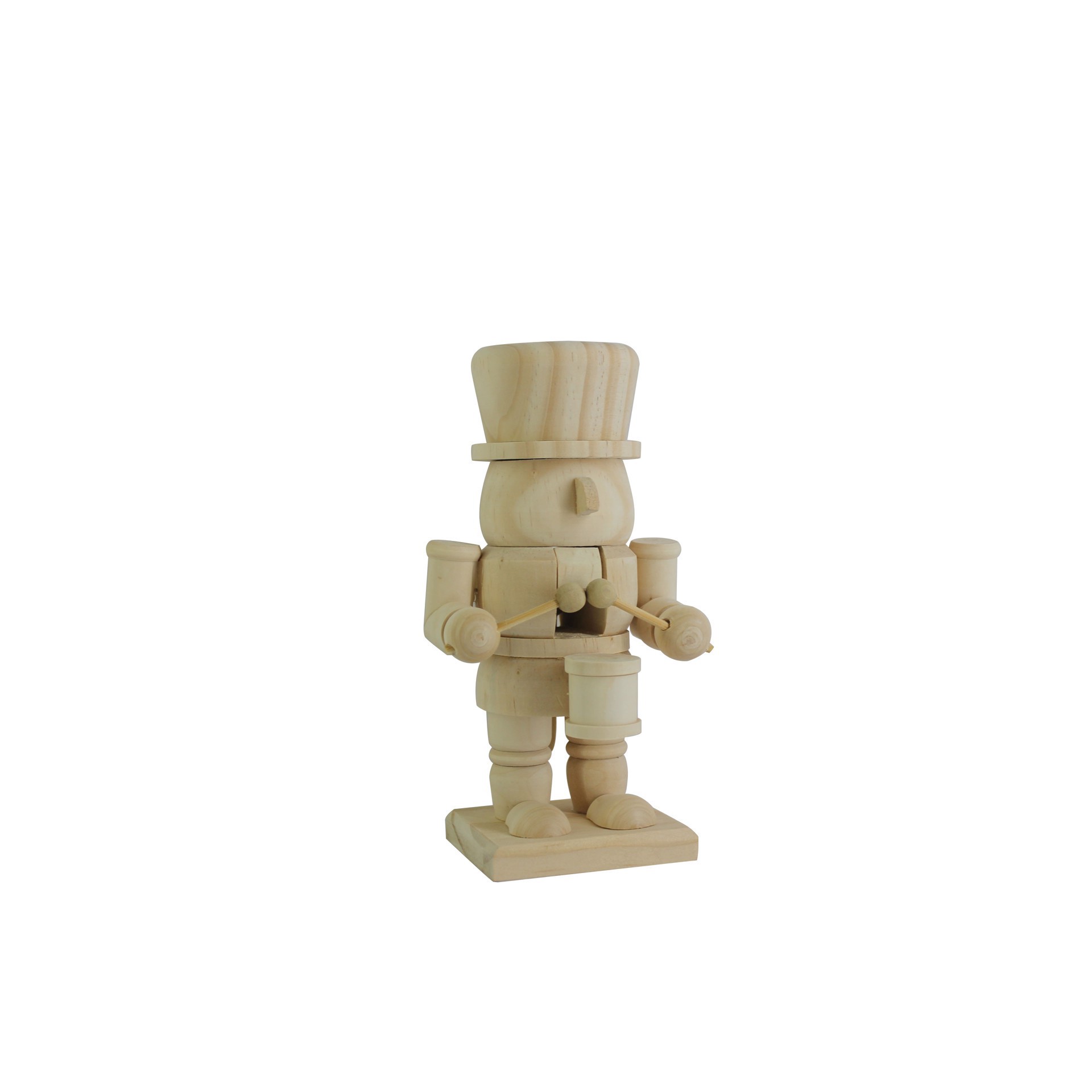 slide 4 of 5, 7" Soldier Drummer Diy Pinewood Nutcracker By Make Market, 7 in