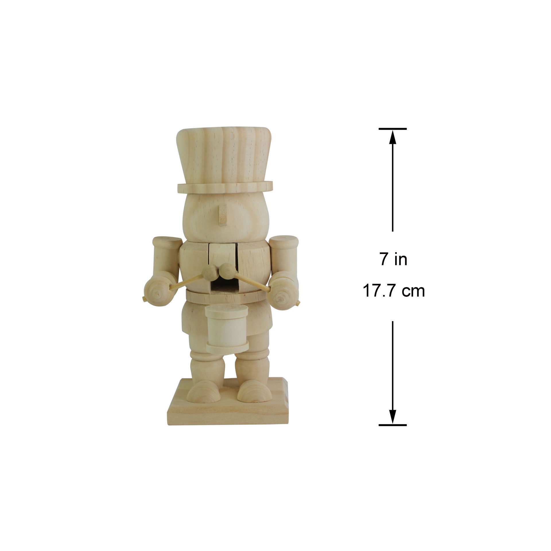 slide 2 of 5, 7" Soldier Drummer Diy Pinewood Nutcracker By Make Market, 7 in