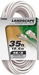 Prime Wire & Cable Prime® Patio and Deck Outdoor White Extension Cord