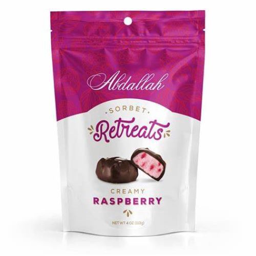 slide 1 of 1, Abdallah Retreats Raspberry Sorbet, 4 oz