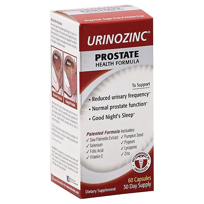 slide 1 of 1, Urinozinc Prostate Health Formula Capsules, 60 ct