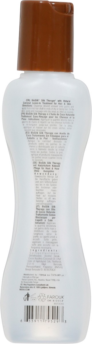 slide 4 of 9, Biosilk Silk Therapy Natural Coconut Oil Leave In Treatment, 2.26 oz