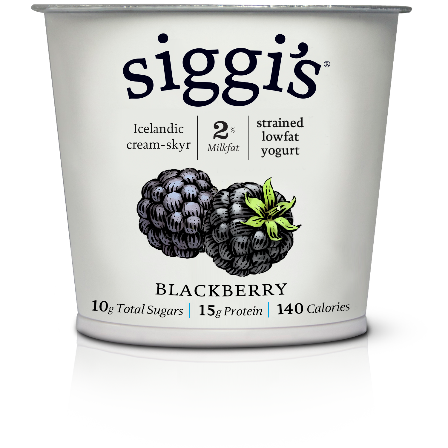 slide 1 of 3, Siggi's Siggis Low Fat 2% Blackberry Yogurt, 5.3 oz