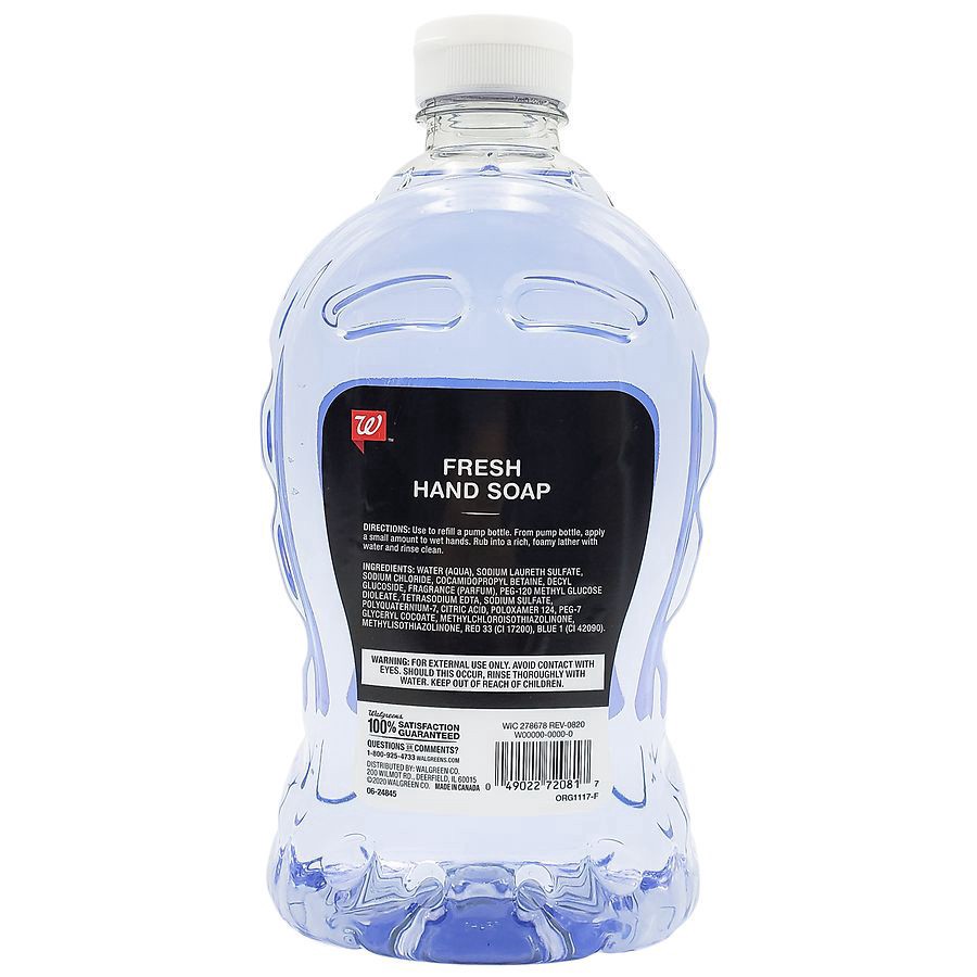 slide 4 of 4, Walgreens Liquid Fresh Hand Soap Refill, 56 oz