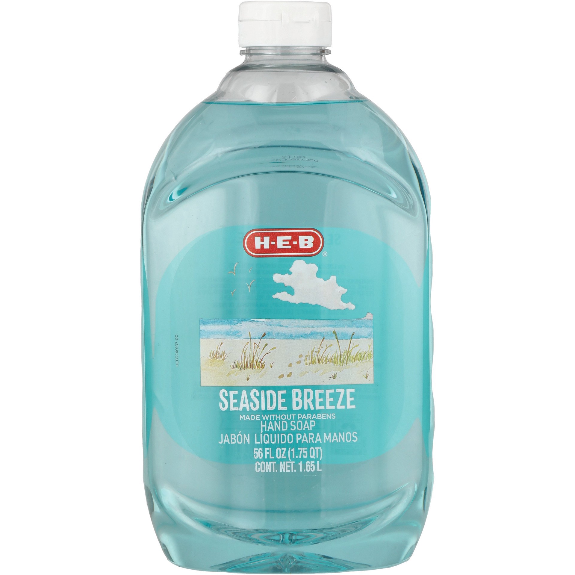 slide 1 of 1, H-E-B Liquid Hand Soap Refill - Seaside Breeze, 56 oz