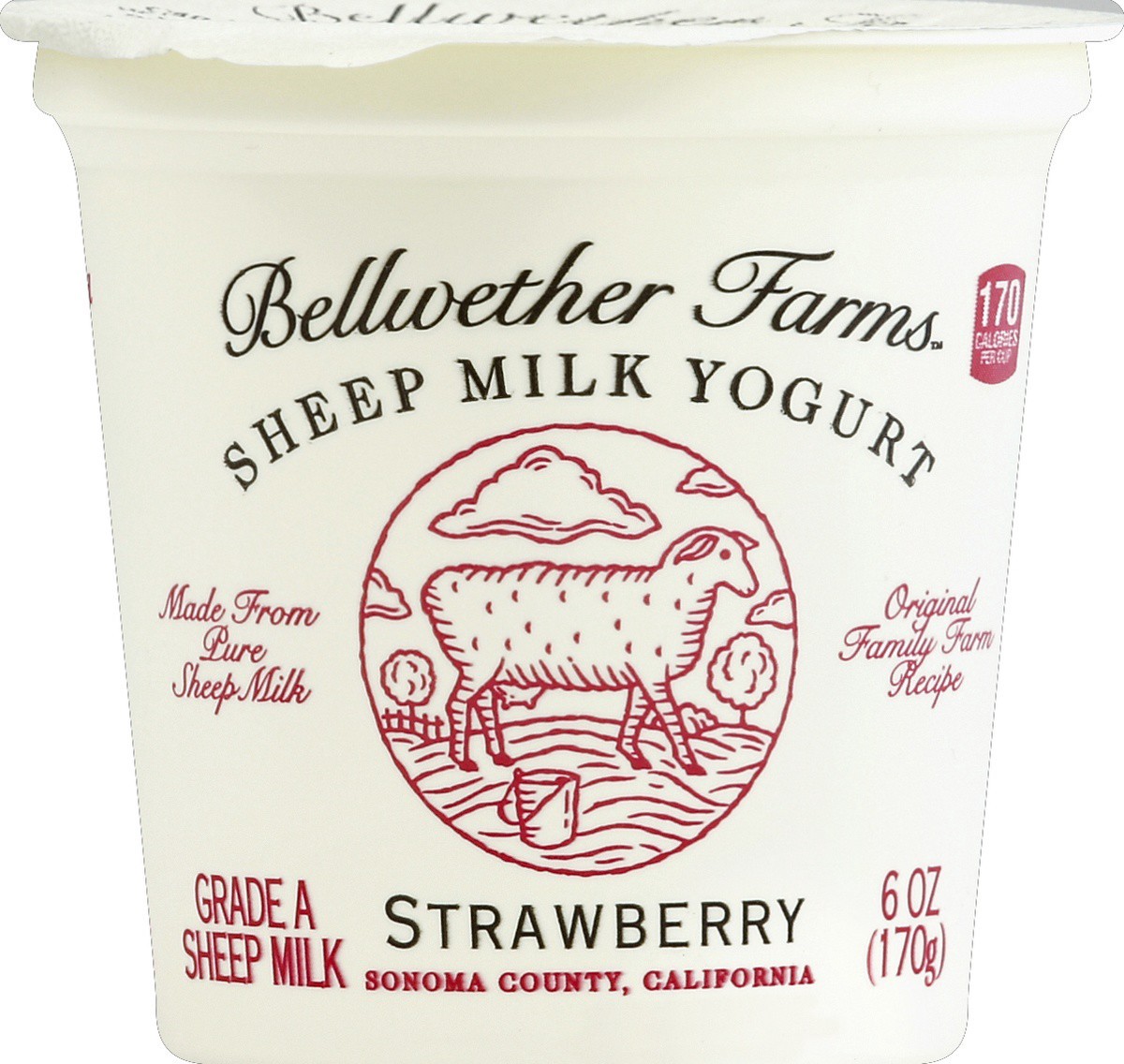 slide 2 of 3, Bellwether Farms Strawberry Sheep Milk Yogurt, 6 oz