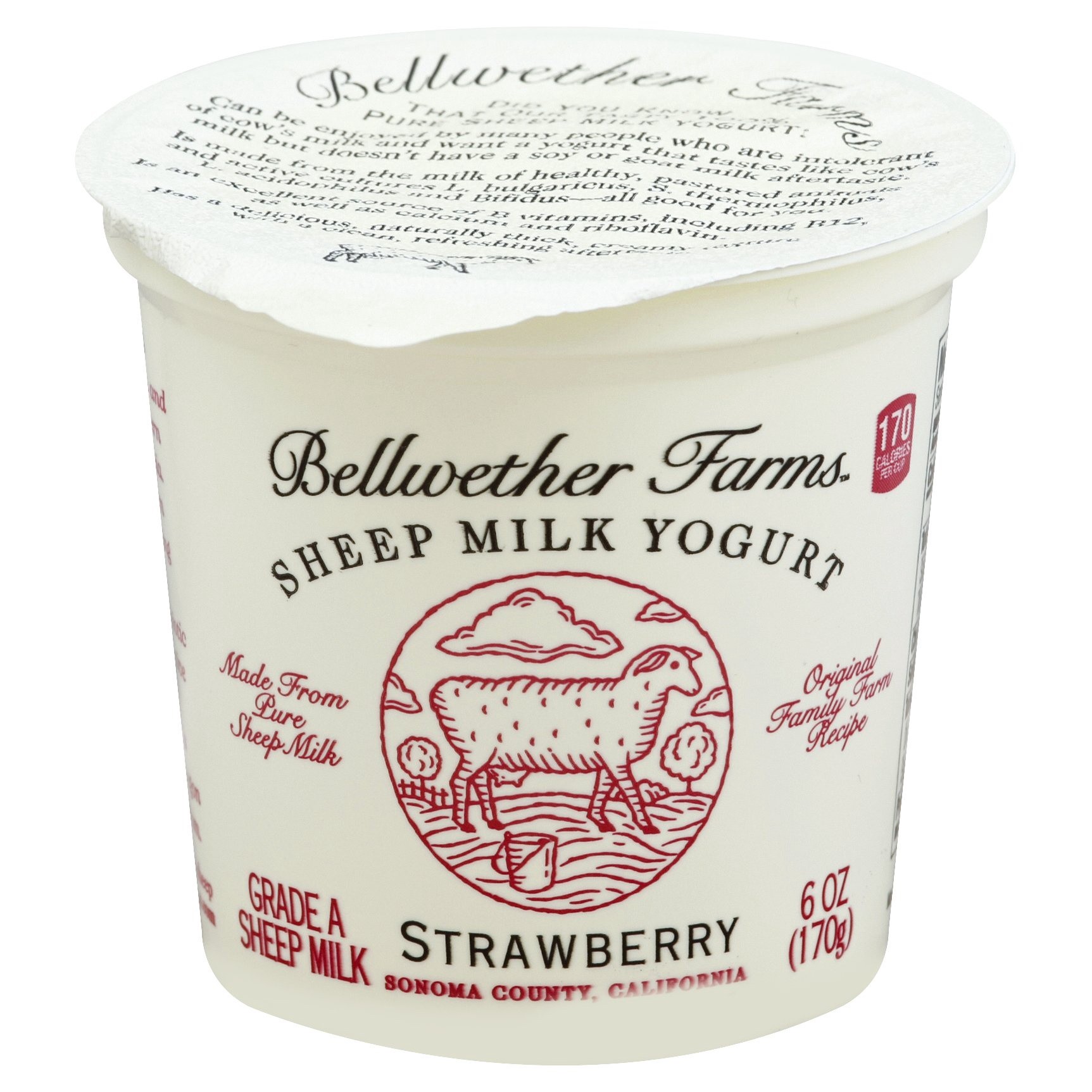 slide 1 of 3, Bellwether Farms Strawberry Sheep Milk Yogurt, 6 oz