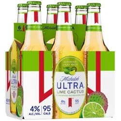Michelob Ultra Infusions Lime & Prickly Pear Cactus Beer - 6 x 12 fl oz Bottles