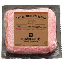 Schweid & Sons C.A.B The Butcher's Blend 75/25 1 lb. Ground Beef Brick