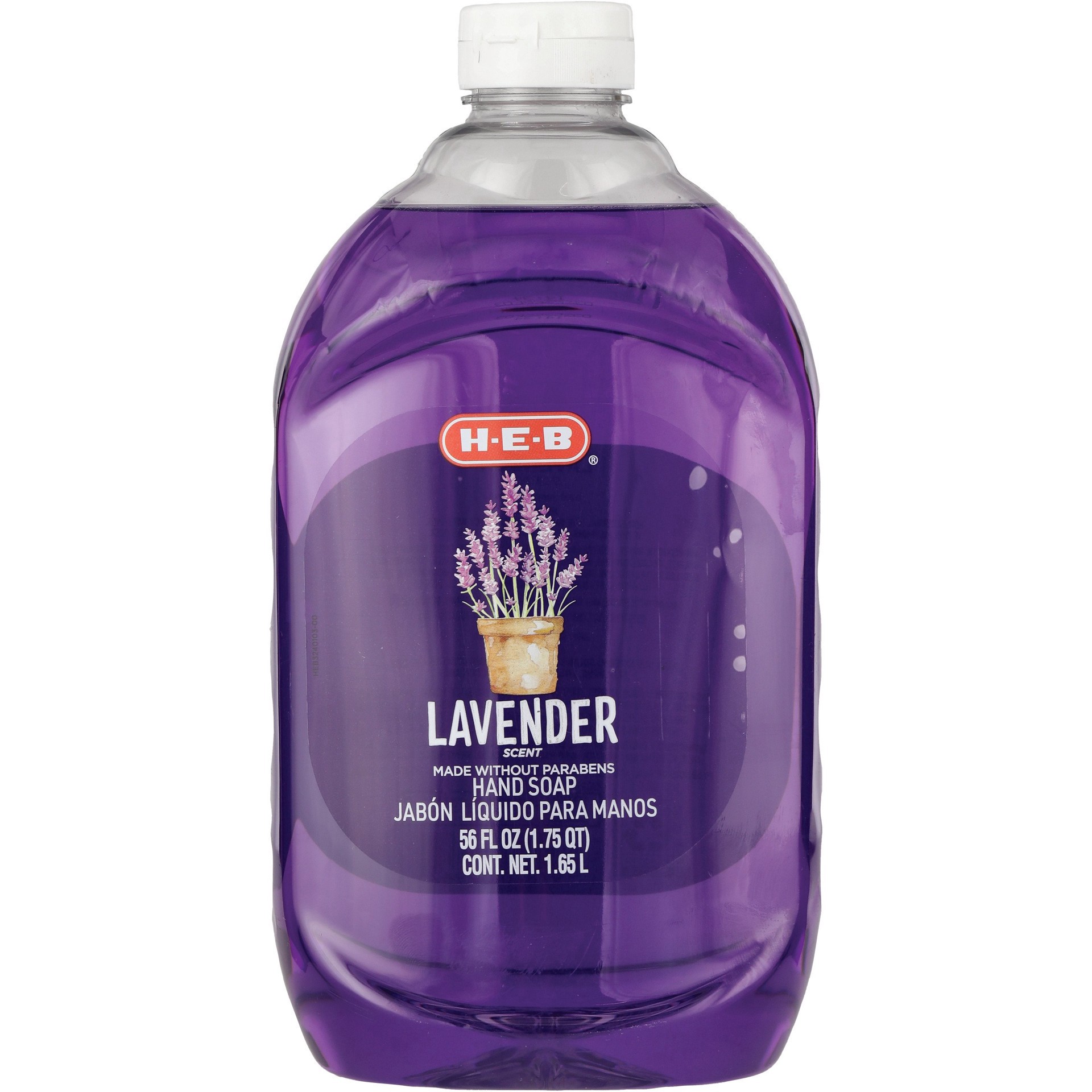 slide 1 of 1, H-E-B Liquid Hand Soap Refill - Lavender, 56 oz