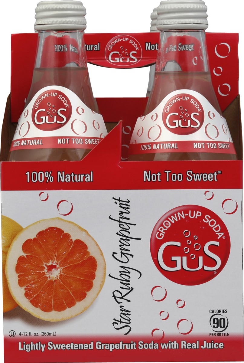 slide 2 of 4, Gus Star Ruby Grapefruit - 4 ct; 12 fl oz, 4 ct; 12 fl oz