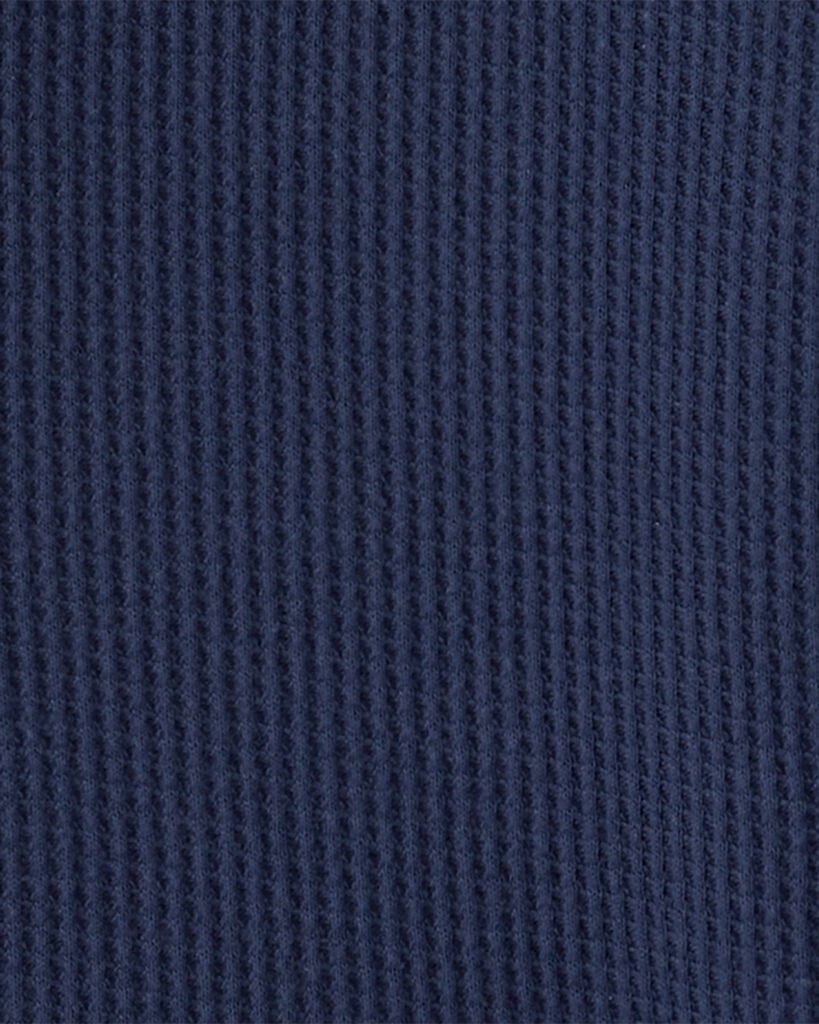 slide 3 of 4, Littleplanet Boys Waffle Knit Hooded Jacket Made with Organic Cotton Navy 7, 1 ct