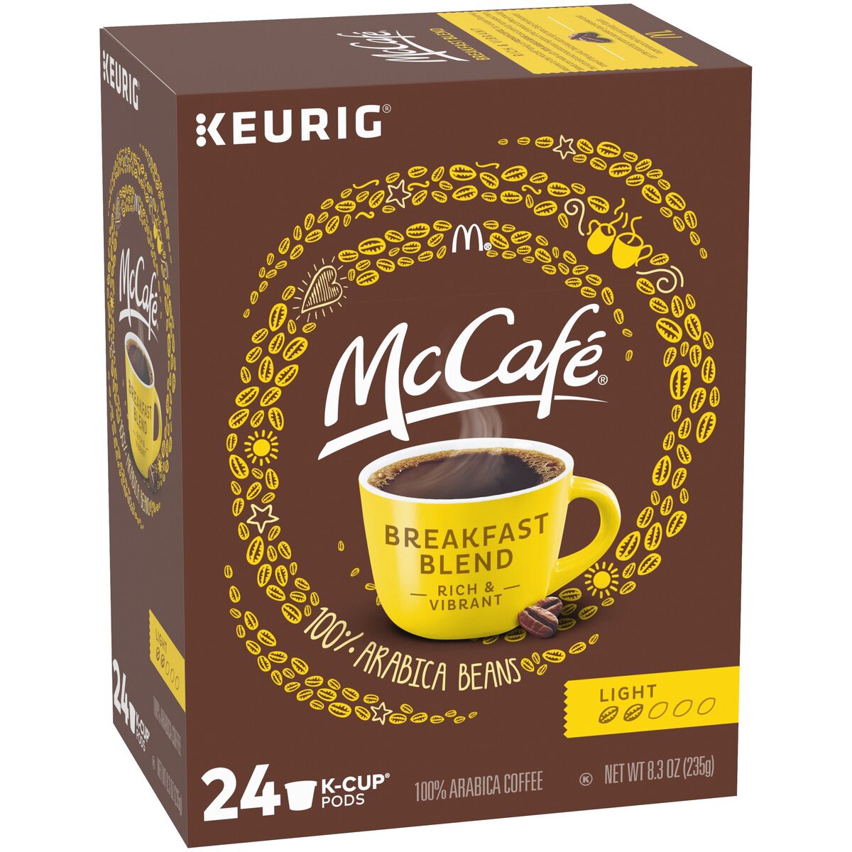 slide 3 of 7, McCafé Breakfast Blend Coffee, Keurig Single Serve Keurig K-Cup Pods, Light Roast, 24 Count, 24 ct