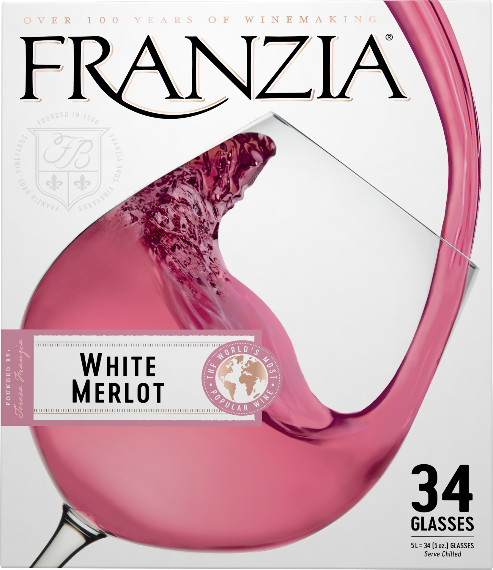 slide 2 of 4, Franzia White Merlot Pink Wine - 5 Liter, 5 liter