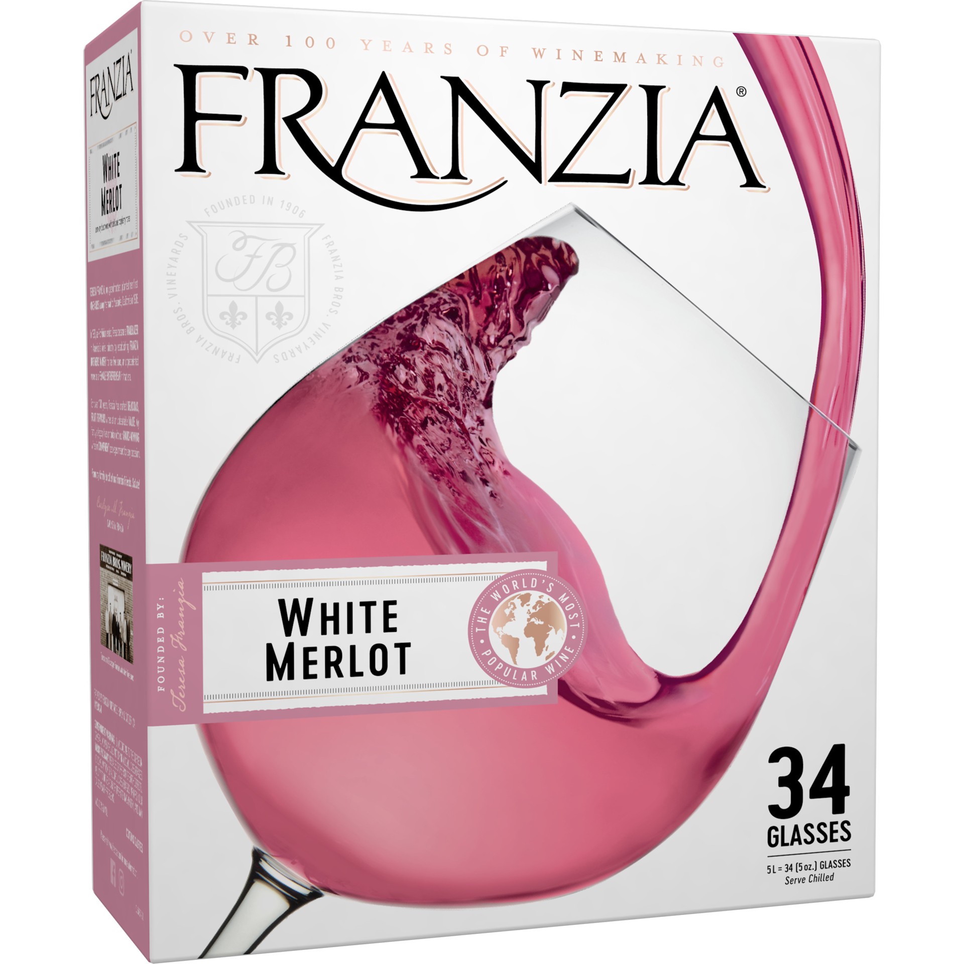 slide 1 of 4, Franzia White Merlot Pink Wine - 5 Liter, 5 liter