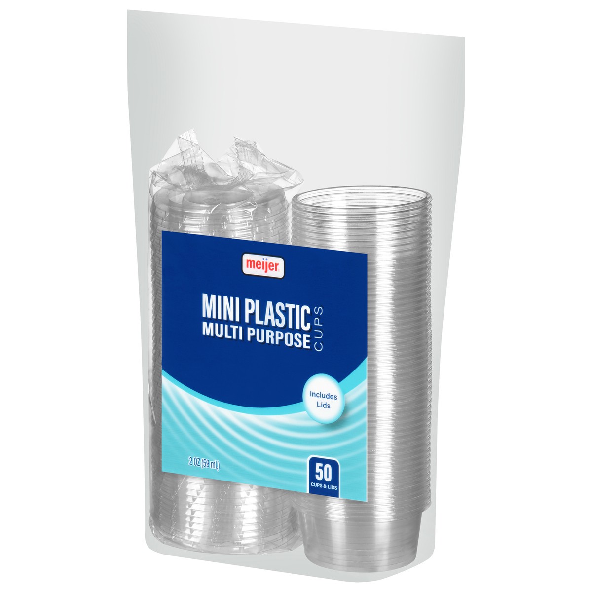 slide 3 of 9, Meijer Multi Purpose Mini Cups with Lids, 2 oz, 50 ct