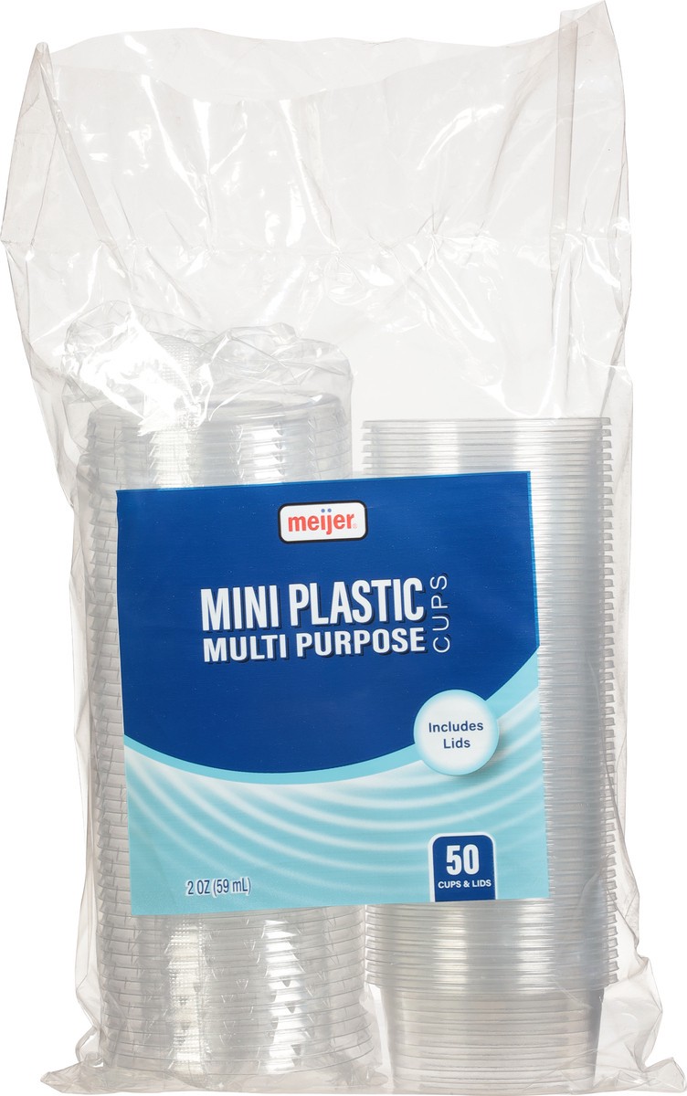 slide 6 of 9, Meijer Multi Purpose Mini Cups with Lids, 2 oz, 50 ct