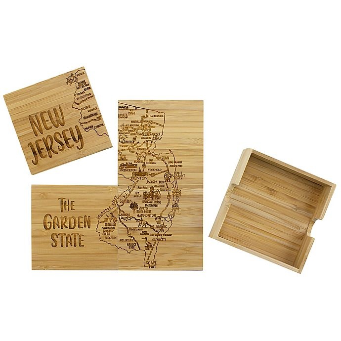 slide 1 of 2, Totally Bamboo New Jersey Puzzle Coaster Set, 1 ct