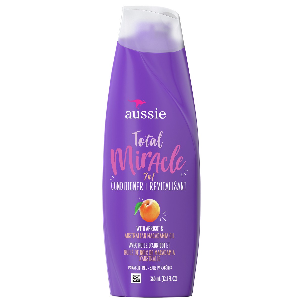 slide 1 of 3, Aussie Paraben-Free Total Miracle Conditioner w/ Apricot For Hair Damage, 12.1 fl oz, 12.10 fl oz