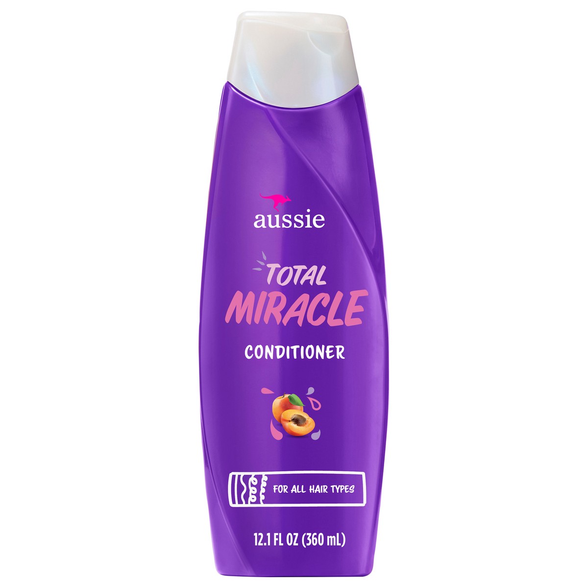 slide 1 of 3, Aussie Total Miracle 7 Benefits Hair Conditioner for Damaged Hair, for All Hair Types, Paraben-Free, 12.1 fl oz, 360 ml, 12.10 fl oz