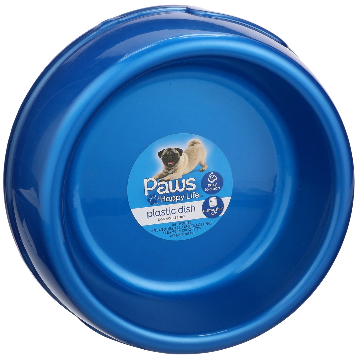 slide 5 of 11, Paws Happy Life Plastic Dog Dish, 30 oz