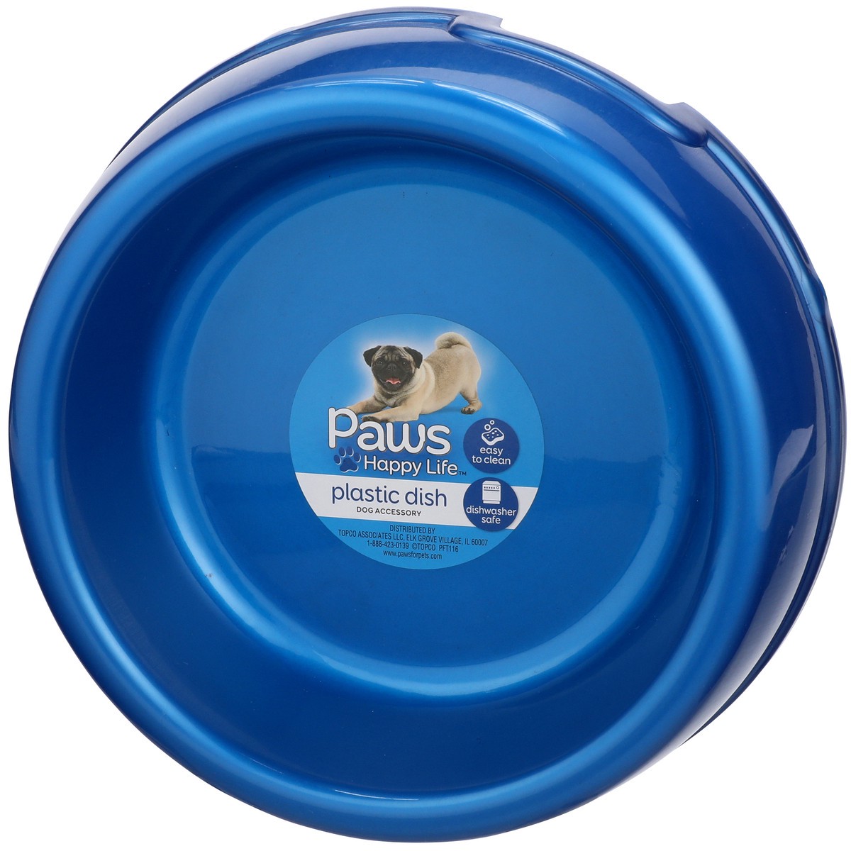 slide 2 of 11, Paws Happy Life Plastic Dog Dish, 30 oz