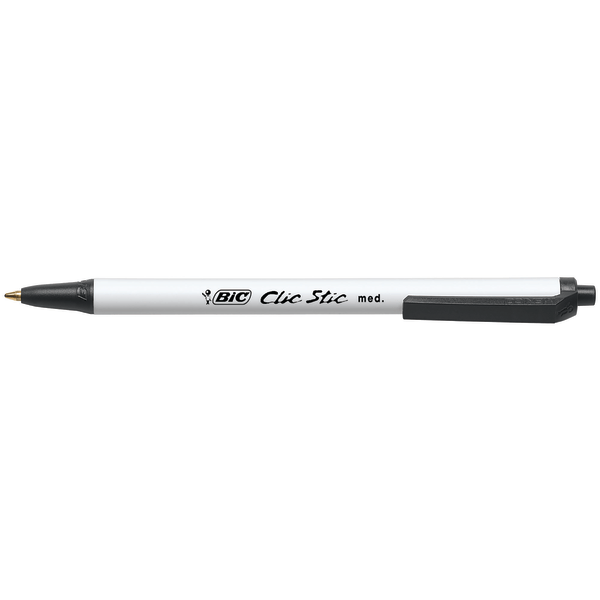slide 5 of 8, BIC Clic Stic Ballpoint Pen - Black (24 Per Set), 1mm, 1 ct