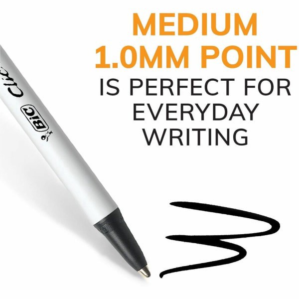 slide 6 of 8, BIC Clic Stic Ballpoint Pen - Black (24 Per Set), 1mm, 1 ct