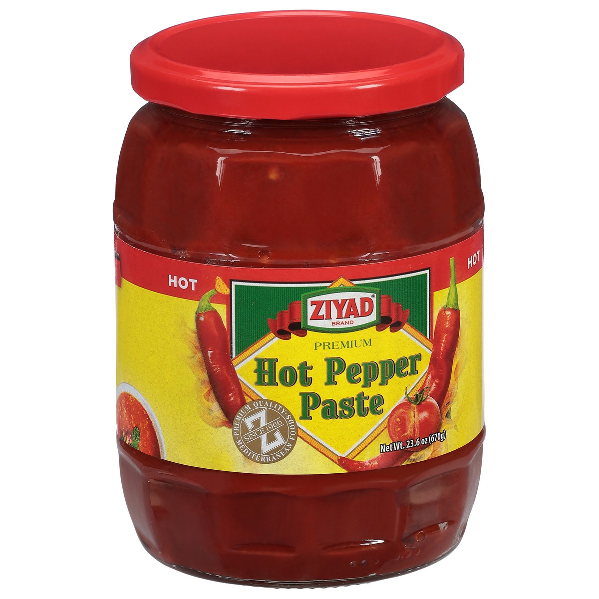 slide 6 of 13, Ziyad Premium Hot Pepper Paste 23.6 oz, 23.6 oz