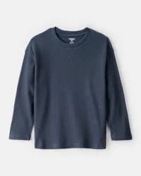 Oshkosh Boys Solid Thermal Long-Sleeve Tee - Navy Navy 14