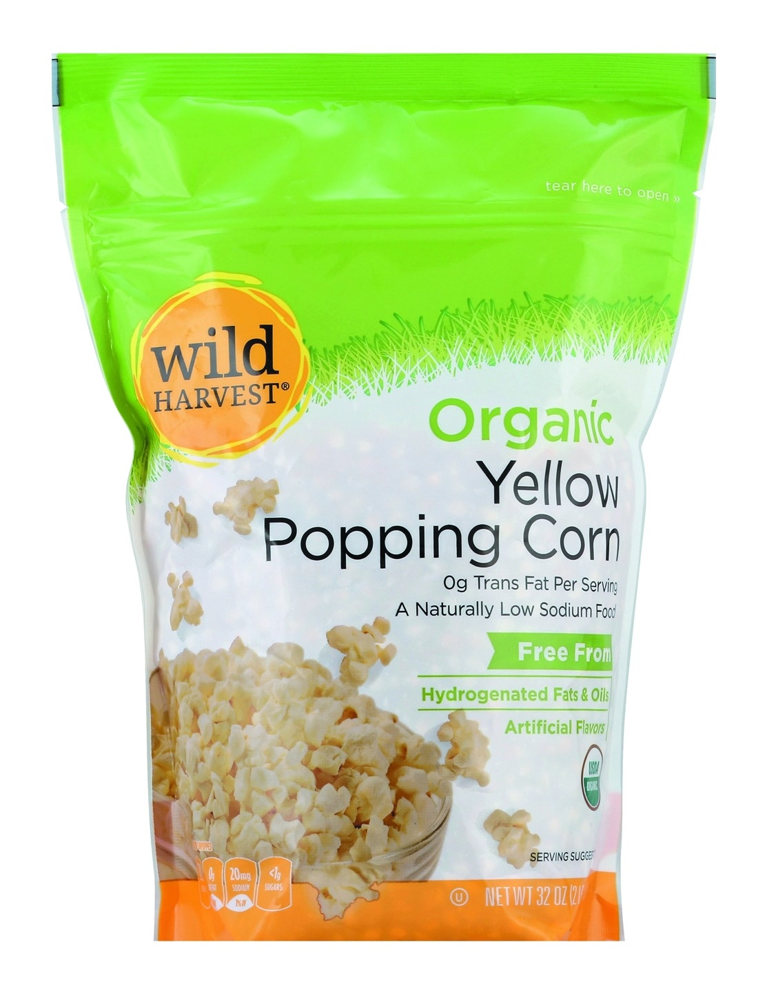 slide 1 of 1, Wild Harvest Organic Yellow Popcorn, 32 oz