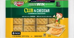 Keebler 8 Pack Club & Cheddar Sandwich Crackers 8 ea