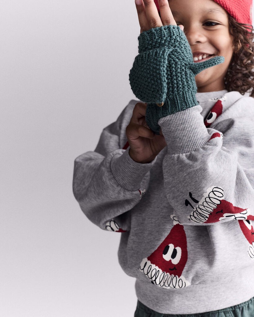 slide 5 of 6, Otteravenue Toddler Foldover Mittens - Green Green 2T-4T, 1 ct