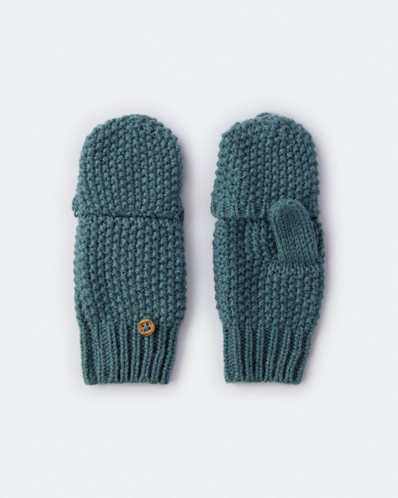 slide 4 of 6, Otteravenue Toddler Foldover Mittens - Green Green 2T-4T, 1 ct