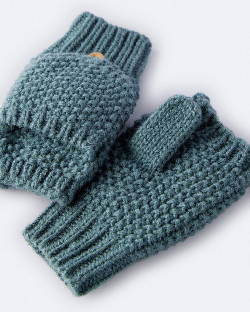 slide 6 of 6, Otteravenue Toddler Foldover Mittens - Green Green 2T-4T, 1 ct