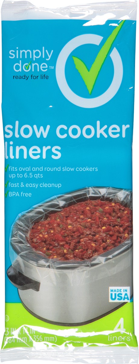 slide 10 of 15, Simply Done Slow Cooker Liner, 4 ct