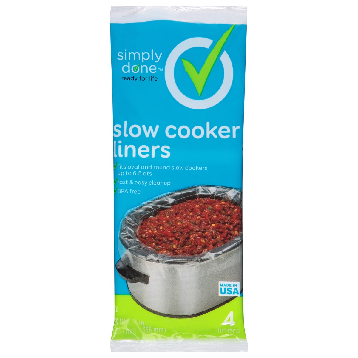 slide 7 of 15, Simply Done Slow Cooker Liner, 4 ct