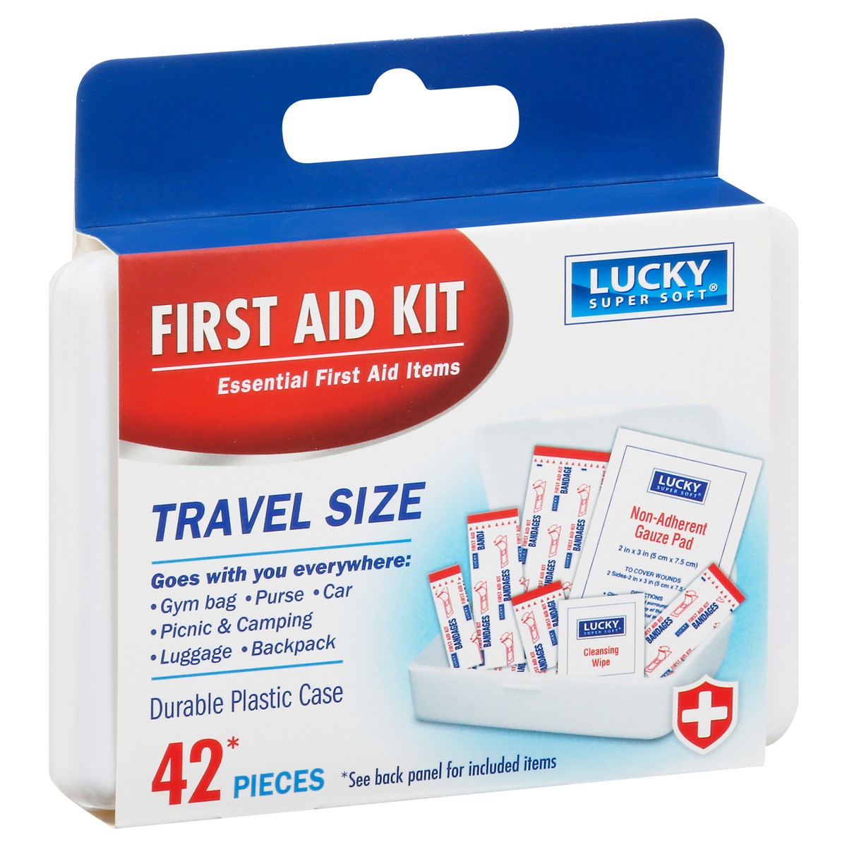 slide 2 of 12, Lucky Super Soft Travel Size First Aid Kit 42 Pieces 1 ea, 1 ct