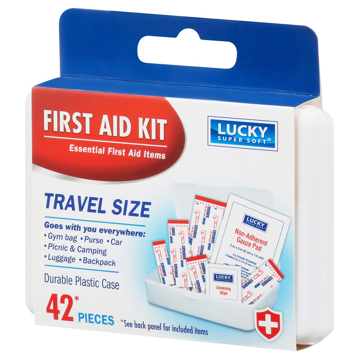 slide 3 of 12, Lucky Super Soft Travel Size First Aid Kit 42 Pieces 1 ea, 1 ct