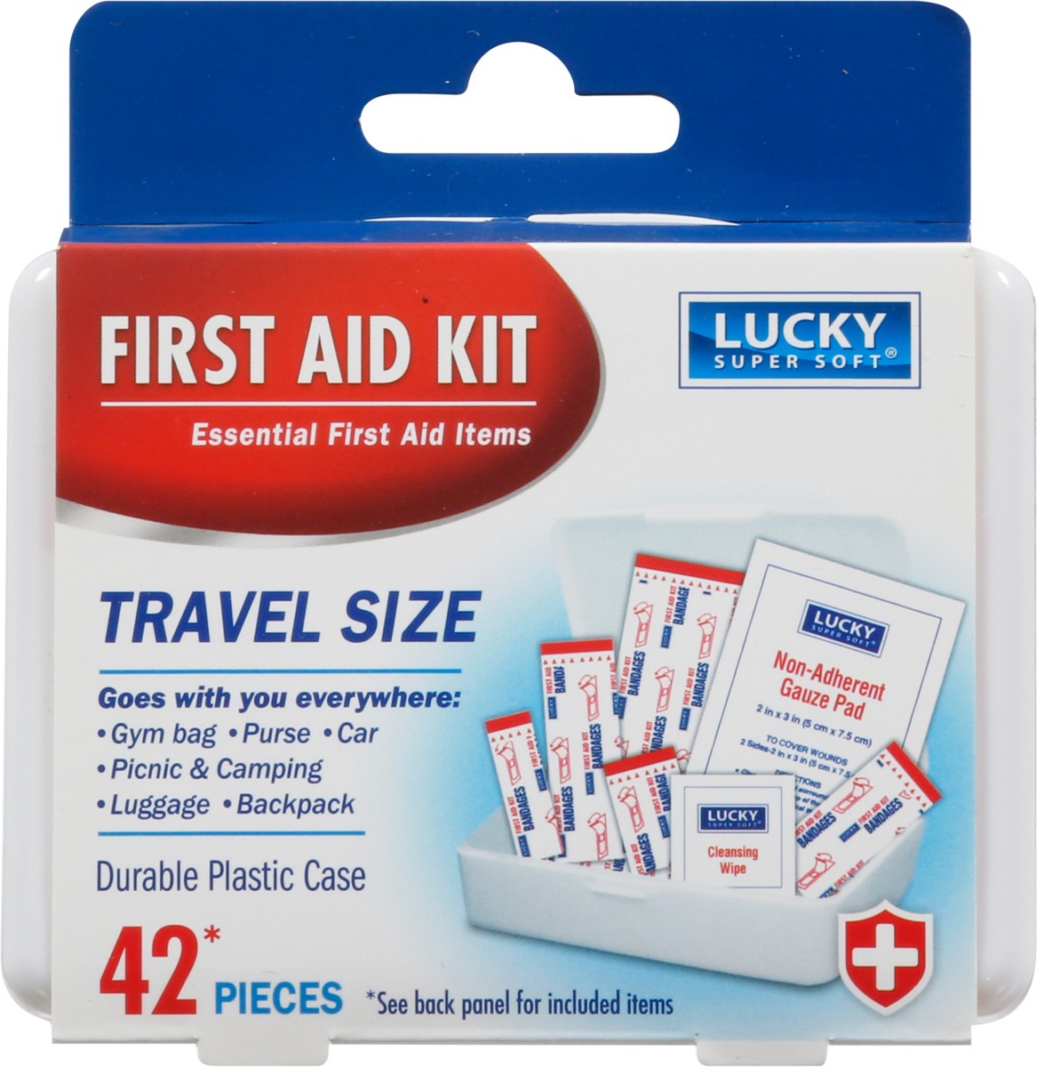 slide 11 of 12, Lucky Super Soft Travel Size First Aid Kit 42 Pieces 1 ea, 1 ct