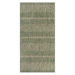 Room & Retreat Tropea Evren Outdoor Runner, 30x60 In, Green