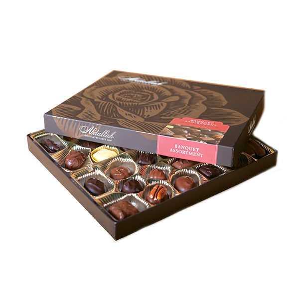slide 1 of 1, Abdallah Candies Banquet Chocolate Assortment Gift Box, 15 oz