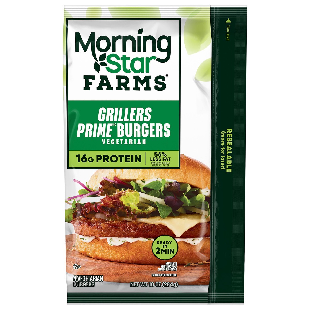 slide 1 of 5, MorningStar Farms Grillers Prime Veggie Burgers, 4 ct