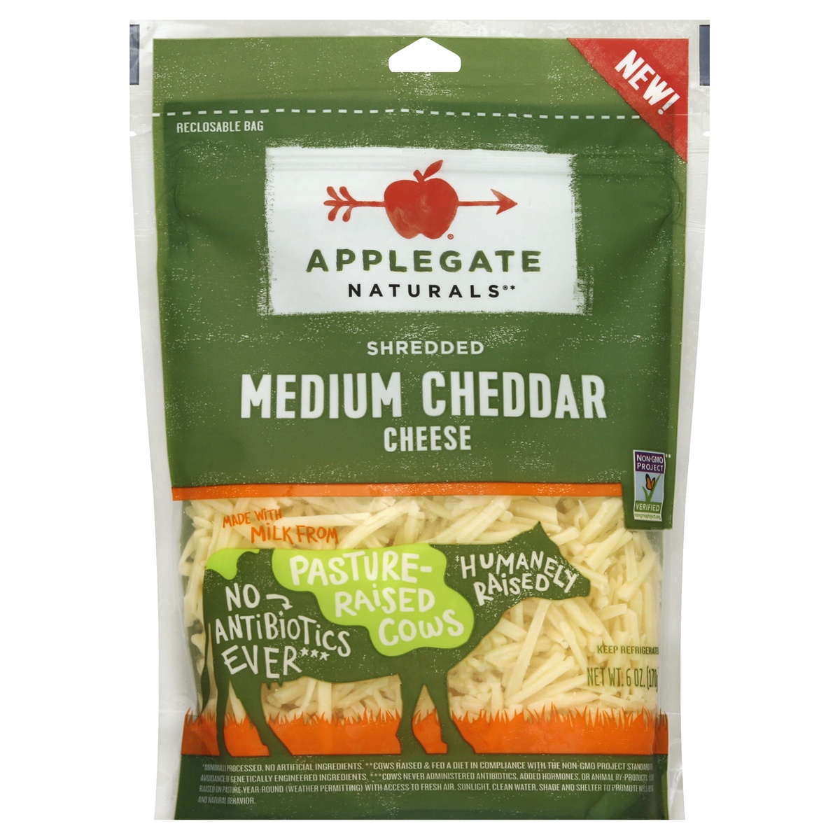 slide 1 of 1, Applegate Naturals Cheese 6 oz, 6 oz